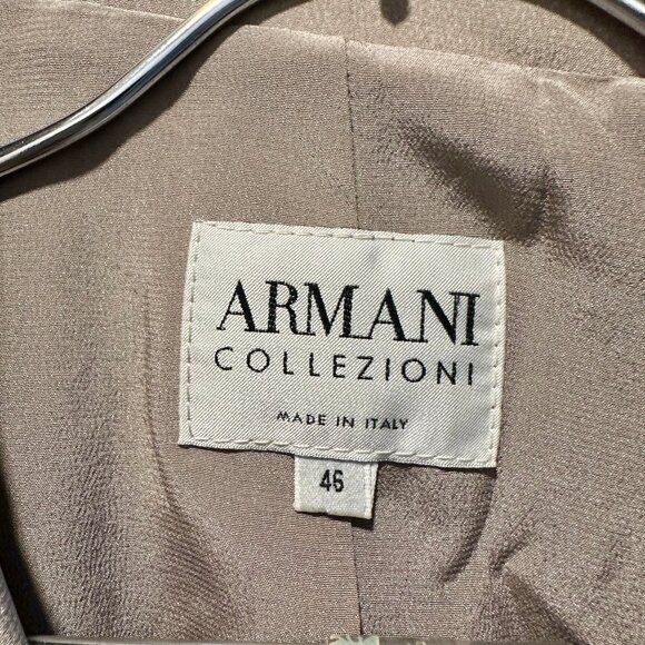 Vintage Armani Collezioni Gray Taupe Blazer Worn 1x Size EU 46 / US L - Picture 2 of 11